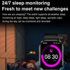 2024 AMoled Screen and Alloy Material Smart Watch for Men Women 201 HD Display Full Touch Screen With Wireless call Message  Stock market information notification Sports Tracker Sleep Monitor NFC AI Voice assistant play Games